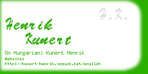 henrik kunert business card